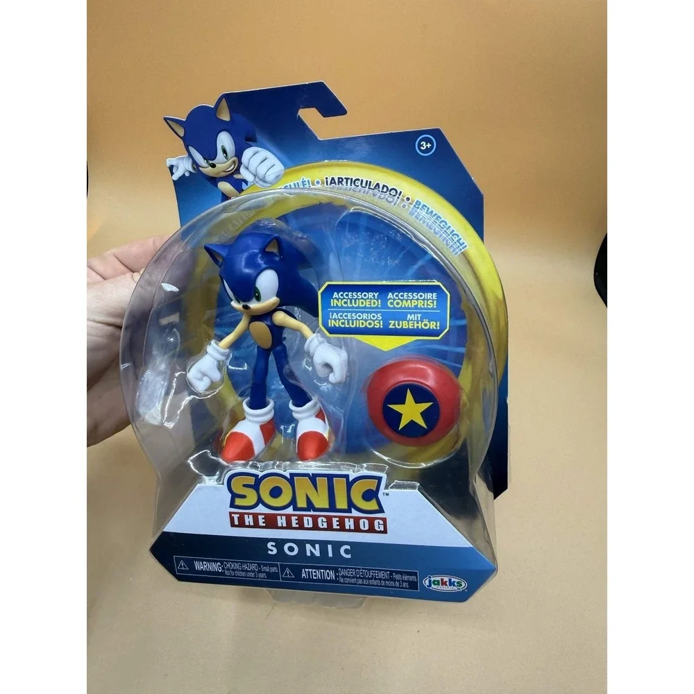 Jakks Sonic The Hedgehog Action Figure With Star Spring Toy Collectible New
